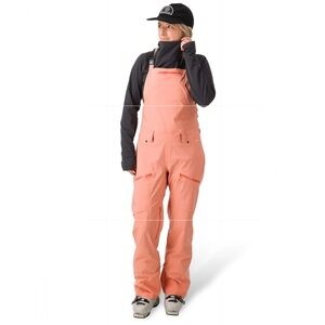 Flylow Women’s Foxy Bib 2024 in “Sundrenched” Pink Size 4